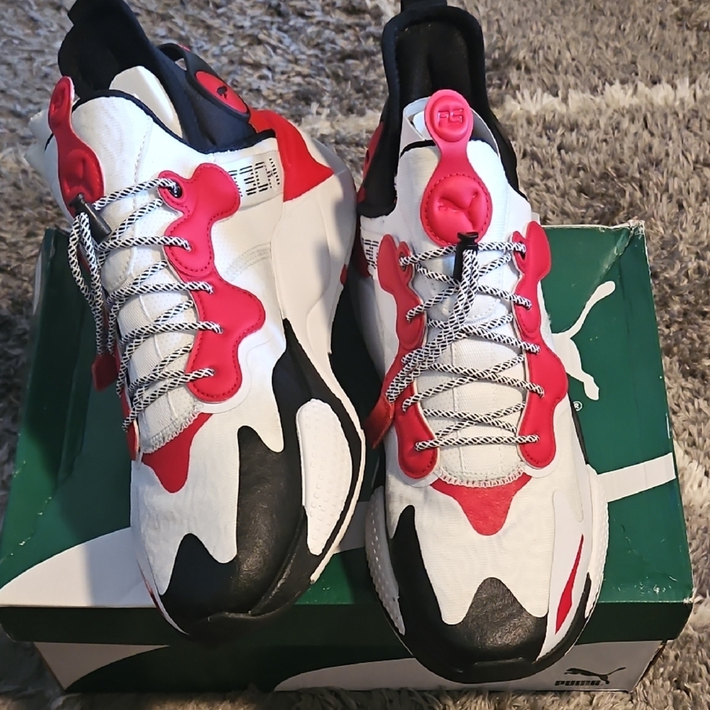 Puma White and Red Sneakers Chunky Modern Design